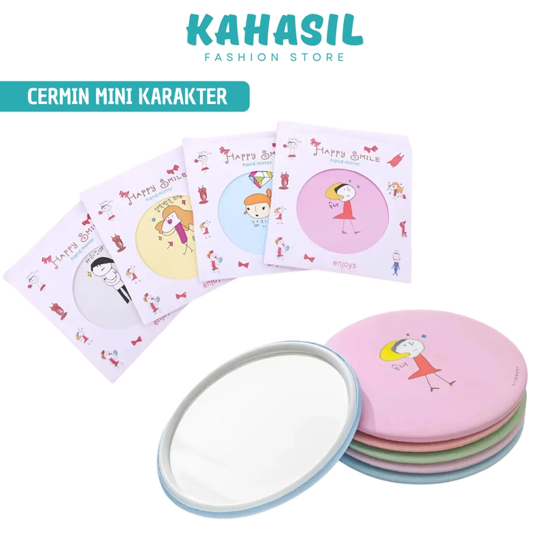 Product image KAHASIL - Kaca Cermin Bulat Mini Kecil Make Up Travelling Motif KMJ080 all variant all variant